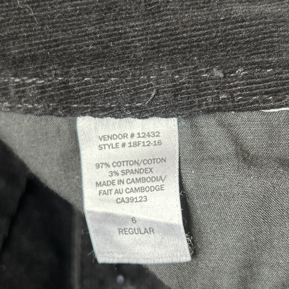 Black Corduroy Pants with Embellished Pockets - Picture 5 of 5